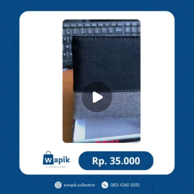 Dompet Pria Canvas Pendek